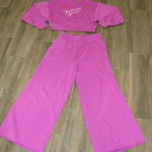 VICTORIA'S SECRET Crop top and flare sweatpants jogger size SMALL